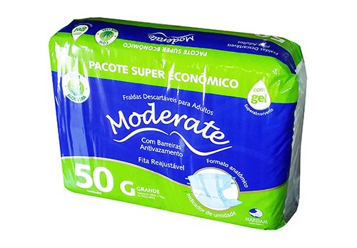Fraldas Geriatrica c/ 50 unid, M,G, EG